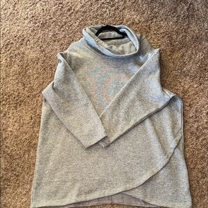Lands' End Heather Gray cowl neck long sleeve tunic